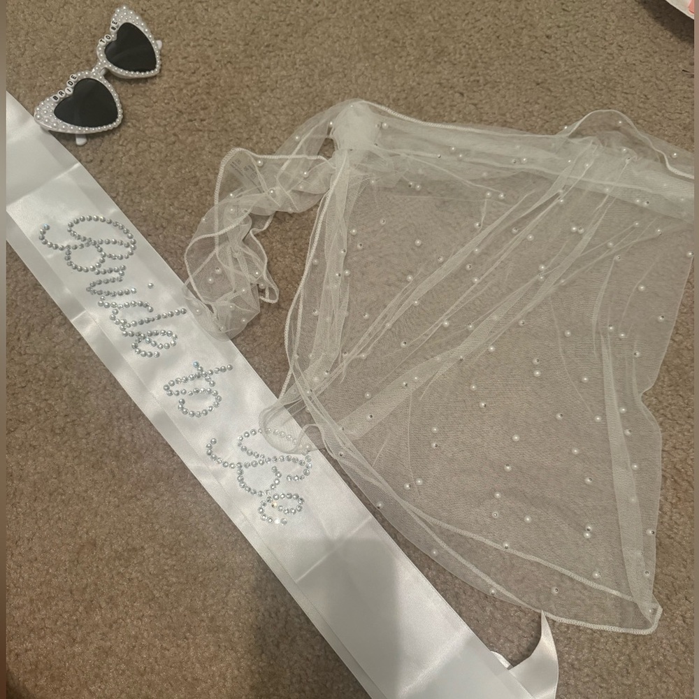 Bride accessories / White Pearl Sarong Cover-Up